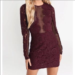 Raven lace bodycon dress